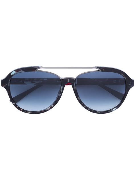Linda Farrow Aviator Sunglasses In Grey Modesens
