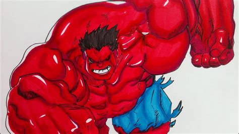 drawing  red hulk marvel comics youtube