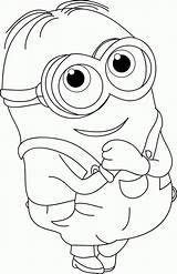Coloring Pages Minion Minions Bob Library Clipart Cute sketch template