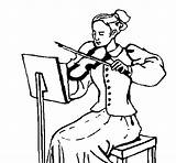 Coloring Violinist Female Coloringcrew Colorear 39kb 470px sketch template