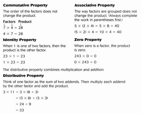 properties  multiplication worksheet worksheets decoomo