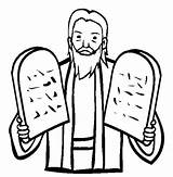 Coloring Commandments Stone Tablets Pages Tablet Moses Ten Clipart Clip Template Clipartmag Two sketch template