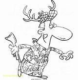 Hunting Coloring Deer Hunter Pages Cartoon Drawing Bow Coon Dog Wearing Duck Drawings Color Getdrawings Getcolorings Vector Antlers Designlooter Pag sketch template
