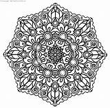 Coloring Pages Flower Mandala Intricate Printable Adults Advanced Detailed Mandalas Color Adult Hard Abstract Difficult Print Celtic Fun Flowers Drawing sketch template
