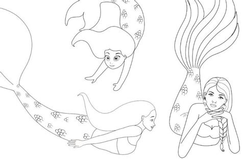 mermaid tail coloring pages coloring home
