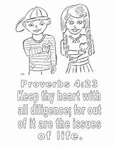 Proverbs Coloring 23 Children Bible Christian sketch template