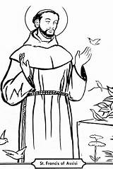Francis Assisi Asis Saints Asís Effortfulg Ccd Colorearimagenes Coloringbook4kids sketch template