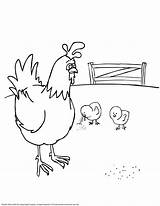 Coloring Chicks Hen Farm Pages Comments Baby Library Clipart sketch template
