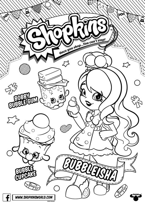shopkins coloring pages  printable