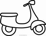 Scooter Motoneta Pinclipart Ultracoloringpages sketch template