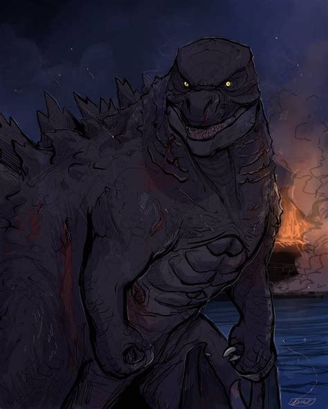 King By Legendfromthedeep Godzilla Funny Godzilla
