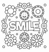 Coloring Smile Vector Adult Quote Book Vectors sketch template