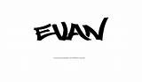 Evan Name Tattoo Designs sketch template