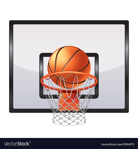 basketball ring isolated royalty  vector image