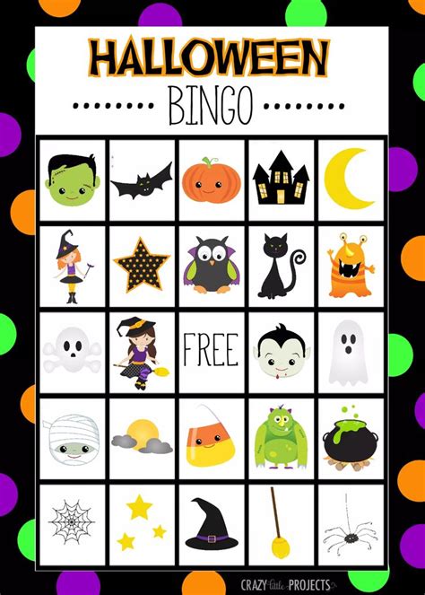printable halloween bingo game halloween bingo halloween class