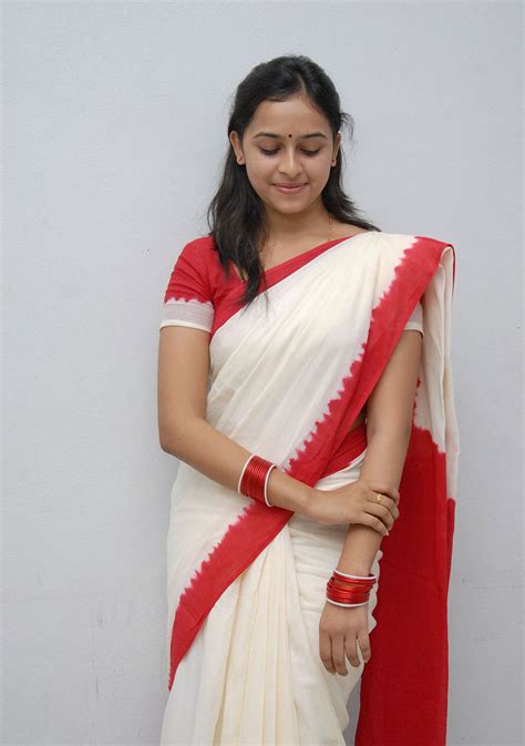 sri divya latest cute stills in white saree ~ film