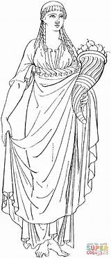Greca Cornucopia Greek Olympics Stampare Colorir Antiga Grega Greco Mitologia Demeter Antigo Horn Gregas sketch template