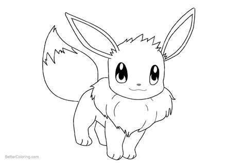 draw eevee coloring pages  printable coloring pages