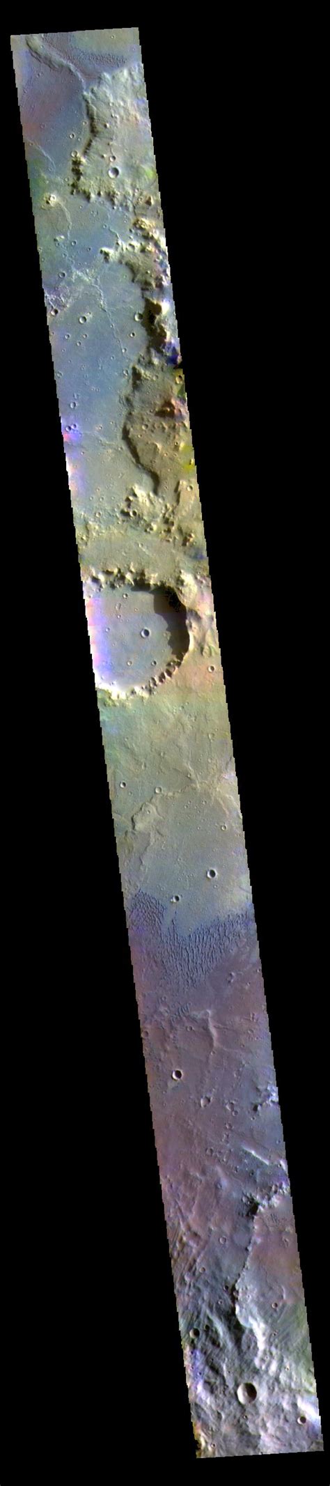 herschel crater false color nasa mars exploration