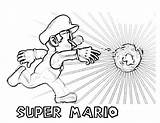 Mario Coloring Fire Pages Luigi Power sketch template