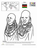 Coloring Pages Maasai Color Princess Colouring Geography Worksheets Choose Board sketch template