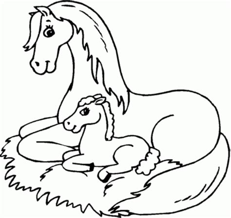 easy horses coloring pages  preschoolers xoni