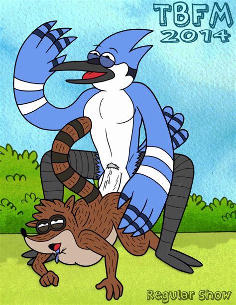 mordecai pummel rigby from behind