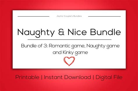 150 Printable Naughty And Nice Sex Cards For Valentines Day Etsy
