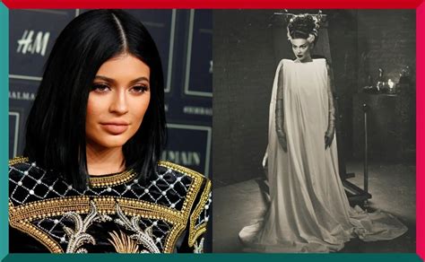 Kylie Jenner Dresses As Bride Of Frankenstein For Halloween