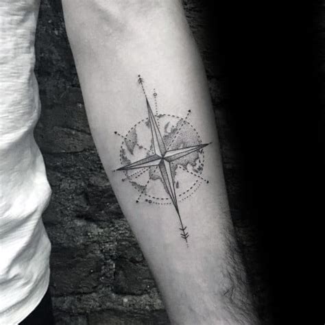 40 Geometric Compass Tattoo Designs For Men Cool