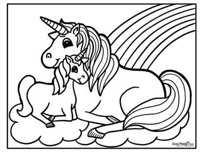 cute baby unicorn coloring page unicorn coloring pages easy coloring