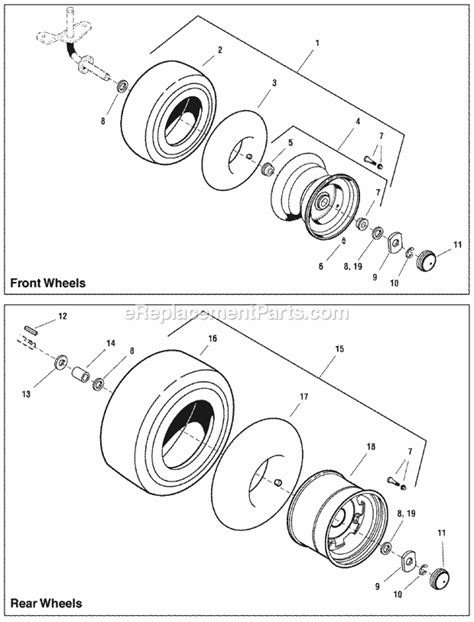 snapper lt parts list  diagram  ereplacementpartscom