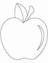 Apple Coloring Drawing Leaf Template Kids Apples Pages Easy Simple Drawings Clip Colouring Printable Cliparts Fruit Clipart Bestcoloringpages Color Fruits sketch template