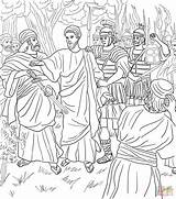 Gethsemane Judas Ausmalbild Praying Verhaftet Supercoloring Pilate Erwachsene Pontius Besuchen Kostenlos sketch template
