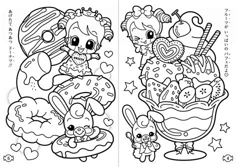 adorable cute  girl kawaii coloring pages