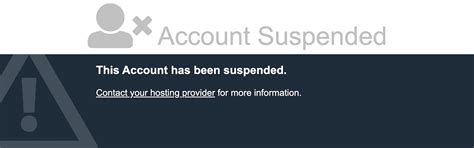 account   suspended   fix  problem
