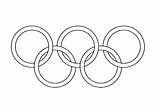 Olimpicos Aros Simbolo Olimpico Pretende Motivo sketch template
