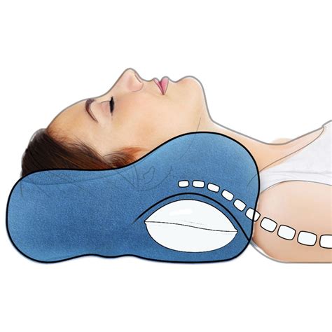 sunshine pillows chiropractic neck pillow  extra neck support navy