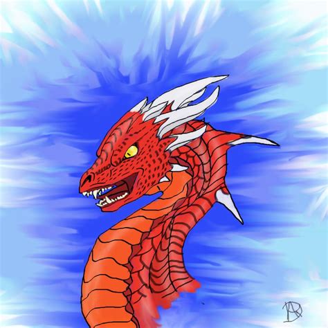 angry red dragon  daraabe  deviantart