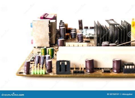 mainboard stock image image  circuit circuitboard