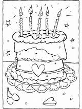 Kleurplaat Taart Verjaardag Tekening Kaarsjes Verjaardagskalender Uitprinten Verjaardagen Knutselen Mewarn15 Groep Downloaden sketch template
