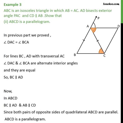 Example 3 Abc Is An Isosceles Triangle In Which Ab Ac