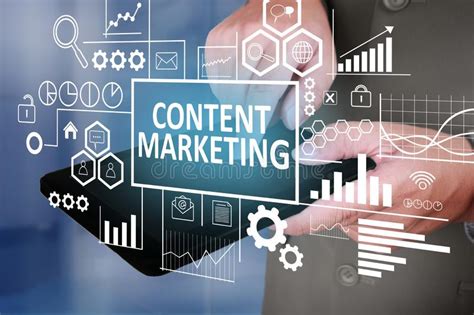 content marketing in business concept stock image image