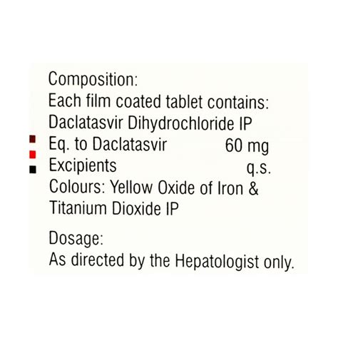 daclacure mg tablet  price  side effects  substitutes netmeds