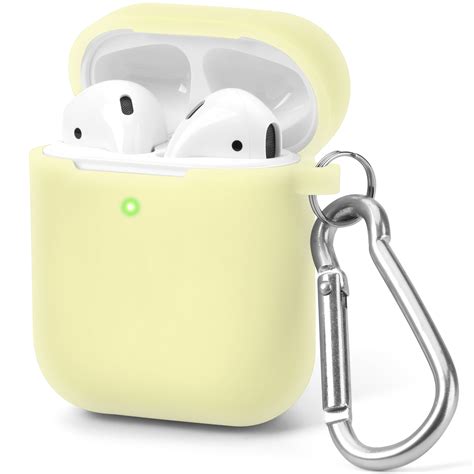 airpods case front led visible gmyle silicone protective shockproof earbuds case cover skin