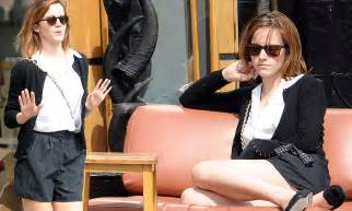 Emma Watson Goes Bare Legged As She Makes The Most Out Of The London