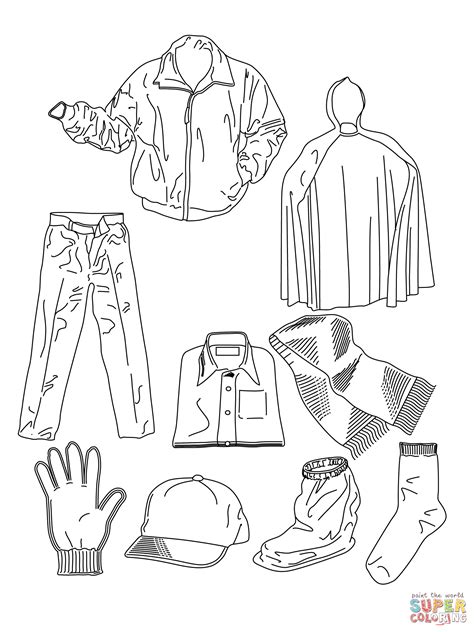 clothes coloring page  printable coloring pages