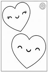 Coloring Valentines Pages Toddlers Heart Happy Hearts sketch template
