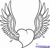 Heart Coloring Draw Wings Tattoo Pages Drawings Drawing Angel Tattoos Quotes Coloringhome Print Pop Clipartbest Printable Designs Girls Comments Tattoomagz sketch template