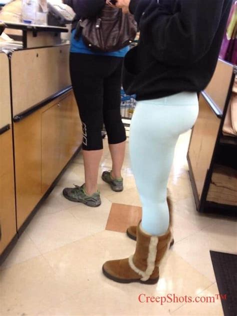 two girls one creep shot girls in yoga pants